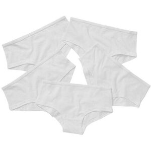 Just Essentials Girl's 5 Pack Plain Hipster Briefs in White Size: 5-6 Years White 5-6 Years Just Essentials Girl's 5 Pack Plain Hipster Briefs in White Size: 5-6 Years White 5-6 Years