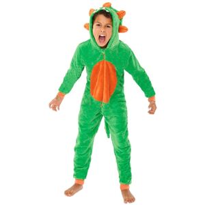 Animal Crazy Dinosaur Embossed Fleece Onesie in Green Size: 11-12 Years Green 11-12 Years Animal Crazy Dinosaur Embossed Fleece Onesie in Green Size: 11-12 Years Green 11-12 Years