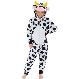 Animal Crazy Cow Fleece Onesie in Black Size: 5-6 Years Black 5-6 Years Animal Crazy Cow Fleece Onesie in Black Size: 5-6 Years Black 5-6 Years