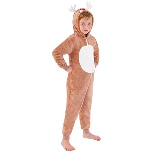 Festive Friends Christmas Reindeer Onesie in Light Brown Size: 3-4 Years Light Brown 3-4 Years Festive Friends Christmas Reindeer Onesie in Light Brown Size: 3-4 Years Light Brown 3-4 Years