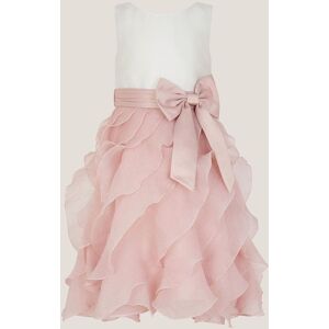 Monsoon Girl's Cancan Sleeveless Bow Ruffle Dress Pink Size: 7 Years Pink 7 Years Monsoon Girl's Cancan Sleeveless Bow Ruffle Dress Pink Size: 7 Years Pink 7 Years