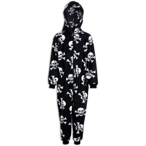 Camille Boy's Supersoft Skull Print Hooded All In One Onesie in White Size: 6-8 Years White 6-8 Years Camille Boy's Supersoft Skull Print Hooded All In One Onesie in White Size: 6-8 Years White 6-8 Years