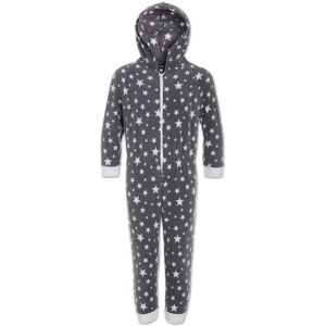 Camille Supersoft Star Print Hooded All In One Onesie in Grey Size: 9-11 Years Grey 9-11 Years Camille Supersoft Star Print Hooded All In One Onesie in Grey Size: 9-11 Years Grey 9-11 Years