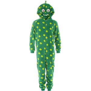 Camille Boy's Supersoft Dragon Polka Dot Hooded All In One Onesie in Green Size: 6-8 Years Green 6-8 Years Camille Boy's Supersoft Dragon Polka Dot Hooded All In One Onesie in Green Size: 6-8 Years Green 6-8 Years