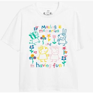 Peppa Pig Girl's Fun Friends Outline T-Shirt White Size: 12-13 Years White 12-13 Years Peppa Pig Girl's Fun Friends Outline T-Shirt White Size: 12-13 Years White 12-13 Years