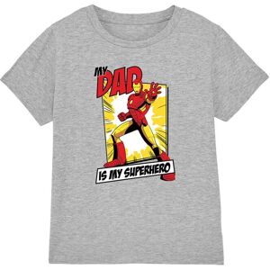 Marvel Boy's Cross Franchise Iron Man Dad Hero Comic Kids T-Shirt, Heather Grey Size: 7-8 Years Grey 7-8 Years Marvel Boy's Cross Franchise Iron Man Dad Hero Comic Kids T-Shirt, Heather Grey Size: 7-8 Years Grey 7-8 Years