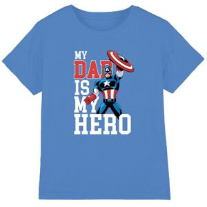 Marvel Boy's Cross Franchise Captain America Dad Hero Comic Kids T-Shirt, Sapphire in Bright Blue Size: 3-4 Years Bright Blue 3-4 Years Marvel Boy's Cross Franchise Captain America Dad Hero Comic Kids T-Shirt, Sapphire in Bright Blue Size: 3-4 Years Bright Blue 3-4 Years