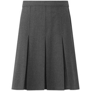 David Luke Girl's Junior Inverted Pleated Skirt in Grey Size: 5-6 Years Grey 5-6 Years David Luke Girl's Junior Inverted Pleated Skirt in Grey Size: 5-6 Years Grey 5-6 Years