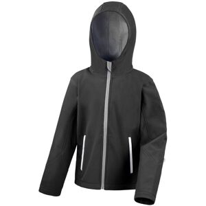 Result Core Hooded Softshell Jacket in Black Size: 9-10 Years Black 9-10 Years Result Core Hooded Softshell Jacket in Black Size: 9-10 Years Black 9-10 Years