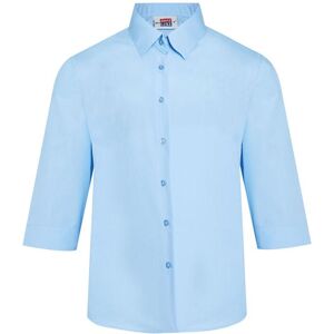 David Luke Girl's 3/4 Sleeve Fitted School Blouse 2 pack in Blue Size: 11-12 Years Blue 11-12 Years David Luke Girl's 3/4 Sleeve Fitted School Blouse 2 pack in Blue Size: 11-12 Years Blue 11-12 Years
