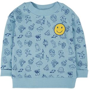 Frugi Wilder Waffle Sweatshirt in Blue Size: 10-11 Years Blue 10-11 Years Frugi Wilder Waffle Sweatshirt in Blue Size: 10-11 Years Blue 10-11 Years