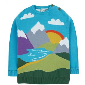 Frugi Boy's Elwood Knitted Jumper in Blue Size: 4-5 Years Blue 4-5 Years Frugi Boy's Elwood Knitted Jumper in Blue Size: 4-5 Years Blue 4-5 Years