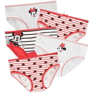Disney Girl's Minnie Mouse Stripe Underwear 5 Pack in Red Size: 3-4 Years Red 3-4 Years Disney Girl's Minnie Mouse Stripe Underwear 5 Pack in Red Size: 3-4 Years Red 3-4 Years