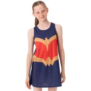 DC Comics Girl's Kids Sleeveless Skater Dress (Girls Blue) in Blue Size: 9-10 Years Blue 9-10 Years DC Comics Girl's Kids Sleeveless Skater Dress (Girls Blue) in Blue Size: 9-10 Years Blue 9-10 Years