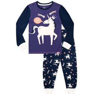 Harry Bear Girl's Unicorn Print Cosy Snuggle Fit Pyjamas in Purple Size: 9-10 Years Purple 9-10 Years Harry Bear Girl's Unicorn Print Cosy Snuggle Fit Pyjamas in Purple Size: 9-10 Years Purple 9-10 Years