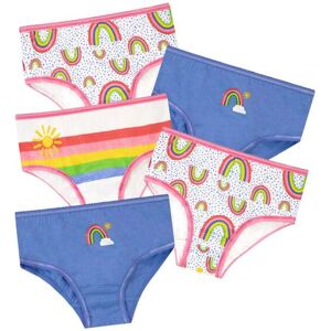 Harry Bear Girl's Rainbow Underwear 5 Pack in White Size: 5-6 Years White 5-6 Years Harry Bear Girl's Rainbow Underwear 5 Pack in White Size: 5-6 Years White 5-6 Years