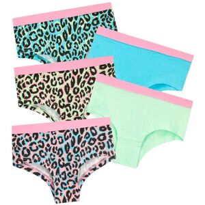 Harry Bear Girl's Leopard Print Underwear Pack of 5 in Blue Size: 8-9 Years Blue 8-9 Years Harry Bear Girl's Leopard Print Underwear Pack of 5 in Blue Size: 8-9 Years Blue 8-9 Years