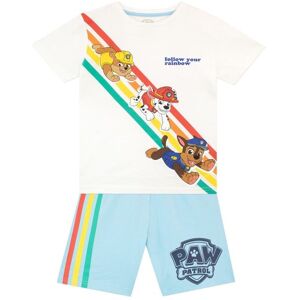 Paw Patrol Boy's Rubble Marshall & Chase Rainbow T-Shirt & Short Set in White Size: 6-7 Years White 6-7 Years Paw Patrol Boy's Rubble Marshall & Chase Rainbow T-Shirt & Short Set in White Size: 6-7 Years White 6-7 Years