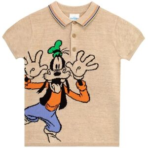 Disney Boy's Mickey & Friends Goofy Knitted Polo Shirt in Beige Size: 6-7 Years Beige 6-7 Years Disney Boy's Mickey & Friends Goofy Knitted Polo Shirt in Beige Size: 6-7 Years Beige 6-7 Years