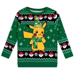 Pokemon Boy's Pikachu Christmas Jumper in Green Size: 10-11 Years Green 10-11 Years Pokemon Boy's Pikachu Christmas Jumper in Green Size: 10-11 Years Green 10-11 Years