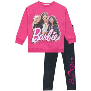 Barbie Girl's Sweatshirt & Leggings Outfit Set in Pink Size: 8-9 Years Pink 8-9 Years Barbie Girl's Sweatshirt & Leggings Outfit Set in Pink Size: 8-9 Years Pink 8-9 Years
