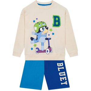 Bluey Boy's Sweatshirt & Shorts Set in White Size: 8-9 Years White 8-9 Years Bluey Boy's Sweatshirt & Shorts Set in White Size: 8-9 Years White 8-9 Years