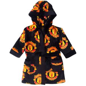 Manchester United FC Baby Hooded Fleece Dressing Gown Robe in Black Size: 2-3 Years Black 2-3 Years Manchester United FC Baby Hooded Fleece Dressing Gown Robe in Black Size: 2-3 Years Black 2-3 Years