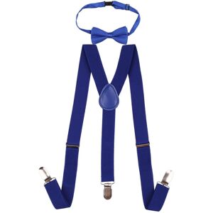 Neel Blue Kids Braces & Bow Tie Set, Fully Elasticated Y Shape Suspender, 25mm Wide in Blue Size: 11 Years Blue 11 Years Neel Blue Kids Braces & Bow Tie Set, Fully Elasticated Y Shape Suspender, 25mm Wide in Blue Size: 11 Years Blue 11 Years