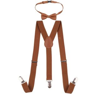Neel Blue Kids Braces & Bow Tie Set, Fully Elastic Y Shape Suspender, 25mm Wide in Brown Size: 12-16 Years Brown 12-16 Years Neel Blue Kids Braces & Bow Tie Set, Fully Elastic Y Shape Suspender, 25mm Wide in Brown Size: 12-16 Years Brown 12-16 Years