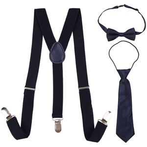 Neel Blue Kids Braces, Bow Tie & Necktie Set, 12-16 Years Y Shape Suspender in Navy Navy 12-16 Years Neel Blue Kids Braces, Bow Tie & Necktie Set, 12-16 Years Y Shape Suspender in Navy Navy 12-16 Years