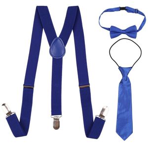 Neel Blue Kids Braces, Bow Tie & Necktie Set, 12-16 Years Y Shape Suspender in Blue Blue 12-16 Years Neel Blue Kids Braces, Bow Tie & Necktie Set, 12-16 Years Y Shape Suspender in Blue Blue 12-16 Years