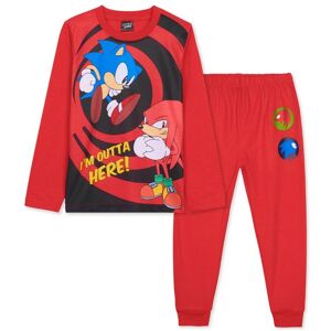 Sonic the Hedgehog Boy's Pyjama Set in Red Size: 4-5 Years Red 4-5 Years Sonic the Hedgehog Boy's Pyjama Set in Red Size: 4-5 Years Red 4-5 Years