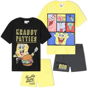 SpongeBob SquarePants Boy's Pyjama Set 2 Pack PJ Short Sleeve Nightwear Size: 5-6 Years Multicolor 5-6 Years SpongeBob SquarePants Boy's Pyjama Set 2 Pack PJ Short Sleeve Nightwear Size: 5-6 Years Multicolor 5-6 Years