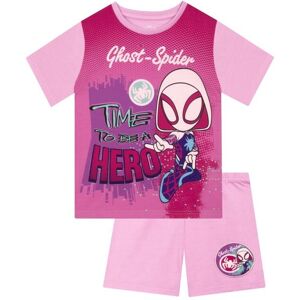 Marvel Girl's Spidey & His Amazing Friends Ghost Spider Short Sleeve Pyjamas in Pink Size: 6-7 Years Pink 6-7 Years Marvel Girl's Spidey & His Amazing Friends Ghost Spider Short Sleeve Pyjamas in Pink Size: 6-7 Years Pink 6-7 Years