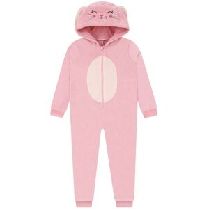 Harry Bear Girl's Bunny Fleece Onesie 3D Ears in Pink Size: 6-7 Years Pink 6-7 Years Harry Bear Girl's Bunny Fleece Onesie 3D Ears in Pink Size: 6-7 Years Pink 6-7 Years