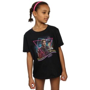 Marvel Girl's Guardians Of The Galaxy Neon Star Lord Cotton T-Shirt in Black Size: 12-13 Years Black 12-13 Years Marvel Girl's Guardians Of The Galaxy Neon Star Lord Cotton T-Shirt in Black Size: 12-13 Years Black 12-13 Years