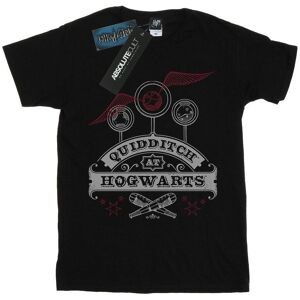 Harry Potter Girl's Quidditch At Hogwarts Cotton T-Shirt in Black Size: 12-13 Years Black 12-13 Years Harry Potter Girl's Quidditch At Hogwarts Cotton T-Shirt in Black Size: 12-13 Years Black 12-13 Years