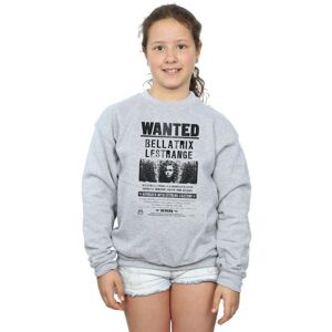Harry Potter Girl's Bellatrix Lestrange Wanted Sweatshirt in Grey Size: 5-6 Years Grey 5-6 Years Harry Potter Girl's Bellatrix Lestrange Wanted Sweatshirt in Grey Size: 5-6 Years Grey 5-6 Years