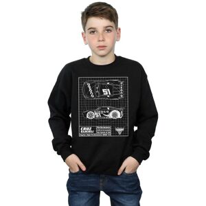 Disney Boy's Cars Cruz Ramirez Blueprint Sweatshirt in Black Size: 7-8 Years Black 7-8 Years Disney Boy's Cars Cruz Ramirez Blueprint Sweatshirt in Black Size: 7-8 Years Black 7-8 Years