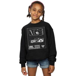 Disney Girl's Cars Cruz Ramirez Blueprint Sweatshirt in Black Size: 7-8 Years Black 7-8 Years Disney Girl's Cars Cruz Ramirez Blueprint Sweatshirt in Black Size: 7-8 Years Black 7-8 Years