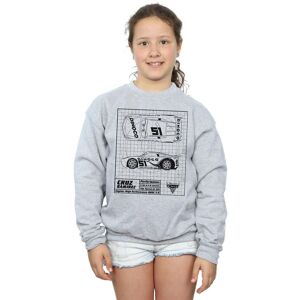Disney Girl's Cars Cruz Ramirez Blueprint Sweatshirt in Grey Size: 7-8 Years Grey 7-8 Years Disney Girl's Cars Cruz Ramirez Blueprint Sweatshirt in Grey Size: 7-8 Years Grey 7-8 Years