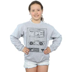 Disney Girl's Cars Jackson Storm Blueprint Sweatshirt in Grey Size: 12-13 Years Grey 12-13 Years Disney Girl's Cars Jackson Storm Blueprint Sweatshirt in Grey Size: 12-13 Years Grey 12-13 Years