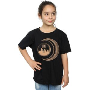 Harry Potter Girl's Hogwarts Moon Cotton T-Shirt in Black Size: 7-8 Years Black 7-8 Years Harry Potter Girl's Hogwarts Moon Cotton T-Shirt in Black Size: 7-8 Years Black 7-8 Years