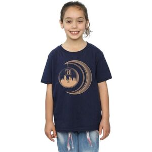 Harry Potter Girl's Hogwarts Moon Cotton T-Shirt in Navy Size: 9 Years Navy 9 Years Harry Potter Girl's Hogwarts Moon Cotton T-Shirt in Navy Size: 9 Years Navy 9 Years