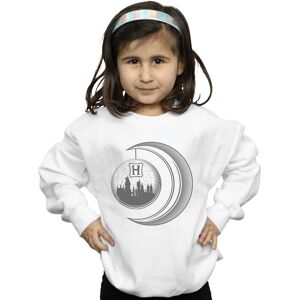 Harry Potter Girl's Hogwarts Moon Sweatshirt in White Size: 7-8 Years White 7-8 Years Harry Potter Girl's Hogwarts Moon Sweatshirt in White Size: 7-8 Years White 7-8 Years