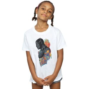 Marvel Girl's Black Panther Profile Cotton T-Shirt in White Size: 12-13 Years White 12-13 Years Marvel Girl's Black Panther Profile Cotton T-Shirt in White Size: 12-13 Years White 12-13 Years