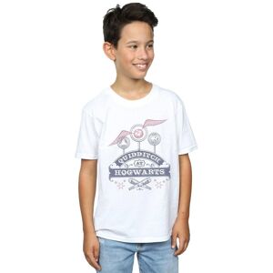 Harry Potter Boy's Quidditch At Hogwarts T-Shirt in White Size: 9 Years White 9 Years Harry Potter Boy's Quidditch At Hogwarts T-Shirt in White Size: 9 Years White 9 Years