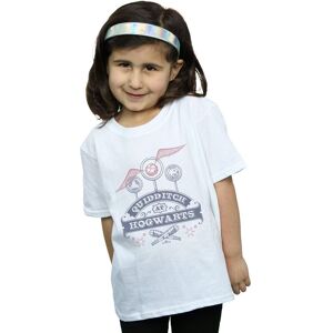 Harry Potter Girl's Quidditch At Hogwarts Cotton T-Shirt in White Size: 9 Years White 9 Years Harry Potter Girl's Quidditch At Hogwarts Cotton T-Shirt in White Size: 9 Years White 9 Years