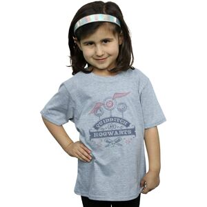Harry Potter Girl's Quidditch At Hogwarts Cotton T-Shirt in Grey Size: 7-8 Years Grey 7-8 Years Harry Potter Girl's Quidditch At Hogwarts Cotton T-Shirt in Grey Size: 7-8 Years Grey 7-8 Years