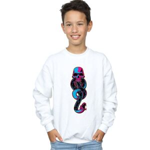 Harry Potter Boy's Neon Dark Mark Sweatshirt in White Size: 7-8 Years White 7-8 Years Harry Potter Boy's Neon Dark Mark Sweatshirt in White Size: 7-8 Years White 7-8 Years